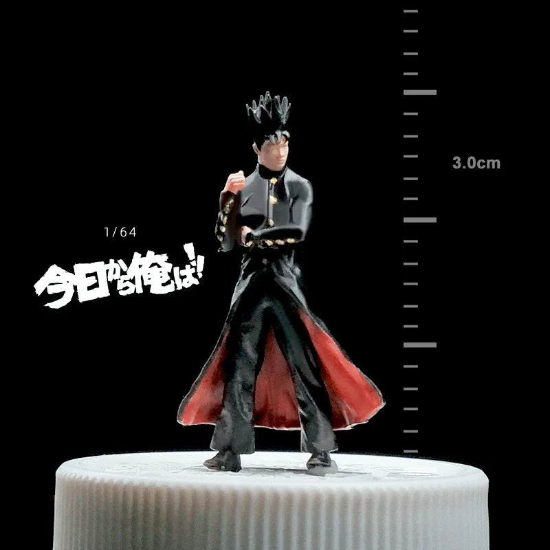 Microscopic color doll miniature doll figure model 1:64 micro-shot villain resin food game three-dimensional shooting prop