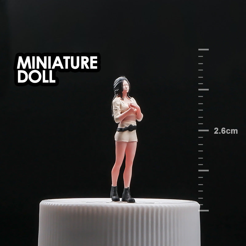 1/64 Simulation miniature resin doll model color mini villain three-dimensional collection sand table micro-shot ornament