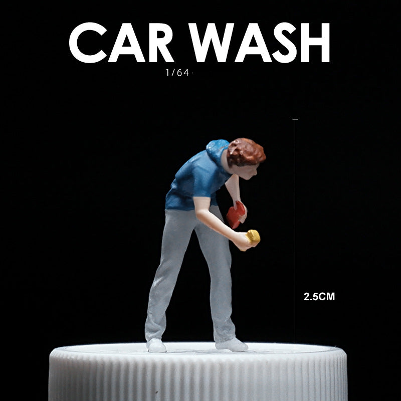 1:64 Simulation construction worker, contractor, doll model creative mini figure figure decorative ornament scene