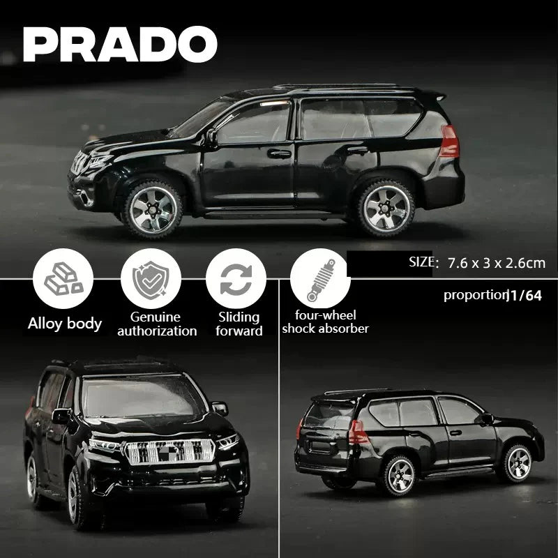 Cross-border 1:64 Rambo Toyota alloy car model simulation mini miniature car toy ornament boy delivery