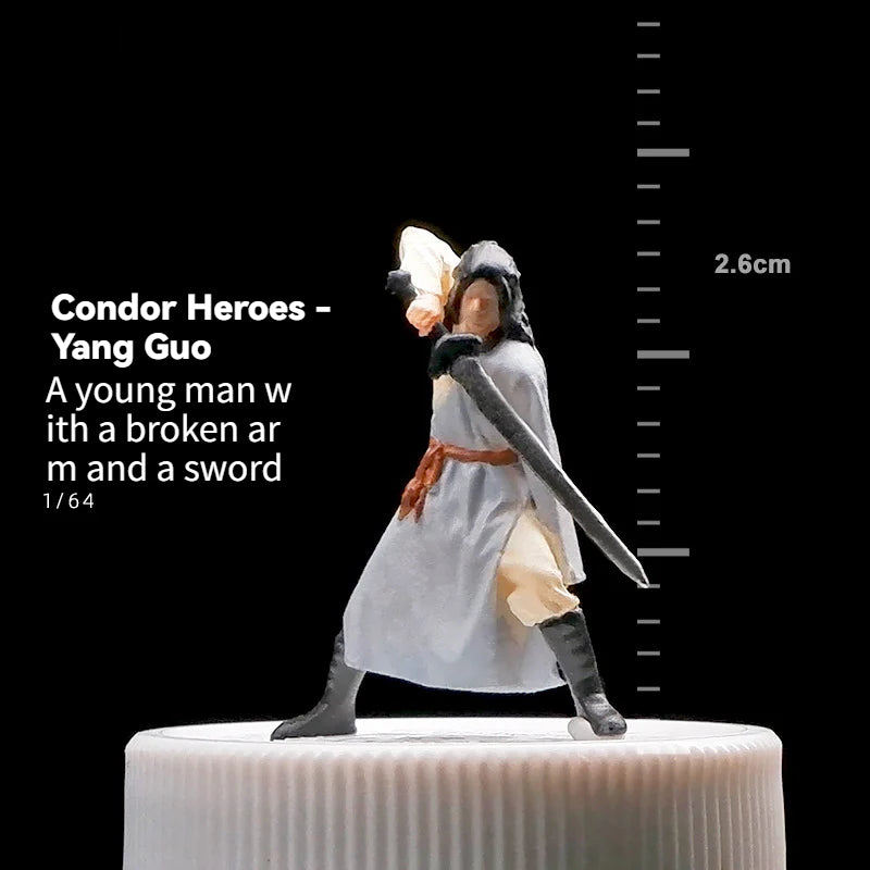Microscopic color doll miniature doll figure model 1:64 micro-shot villain resin food game three-dimensional shooting prop
