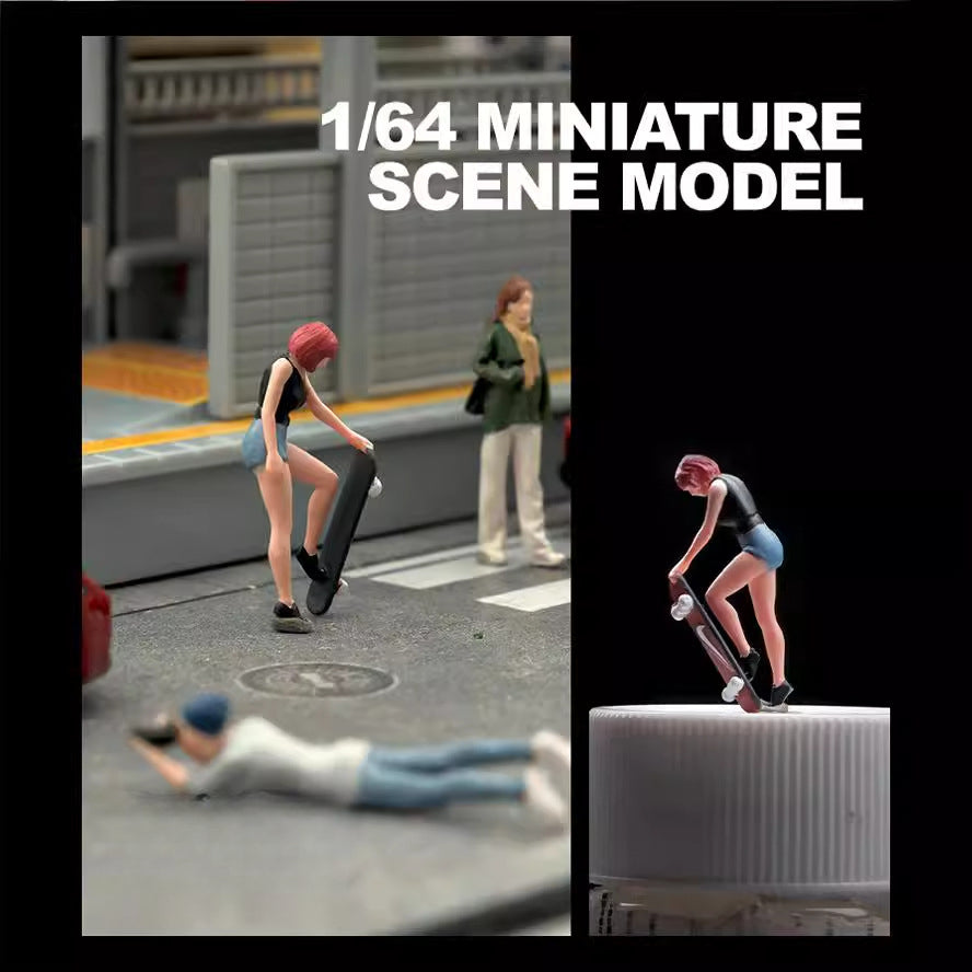 1/64 Simulation miniature resin doll model color mini villain three-dimensional collection sand table micro-shot ornament
