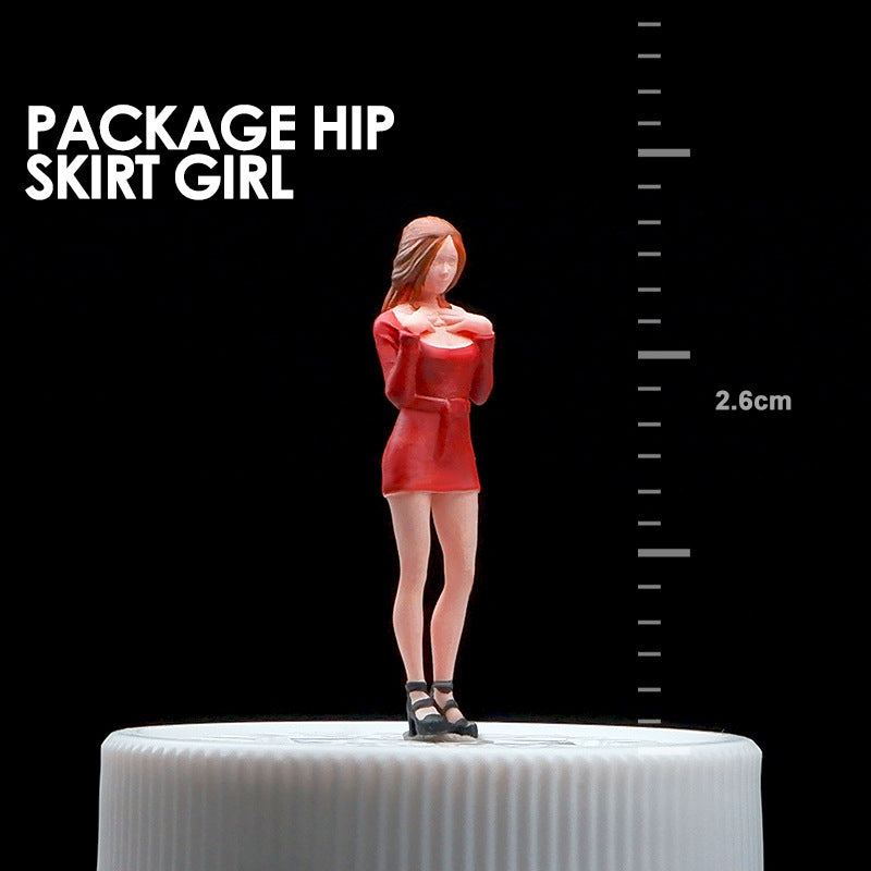 1/64 Simulation miniature resin doll model color mini villain three-dimensional collection sand table micro-shot ornament