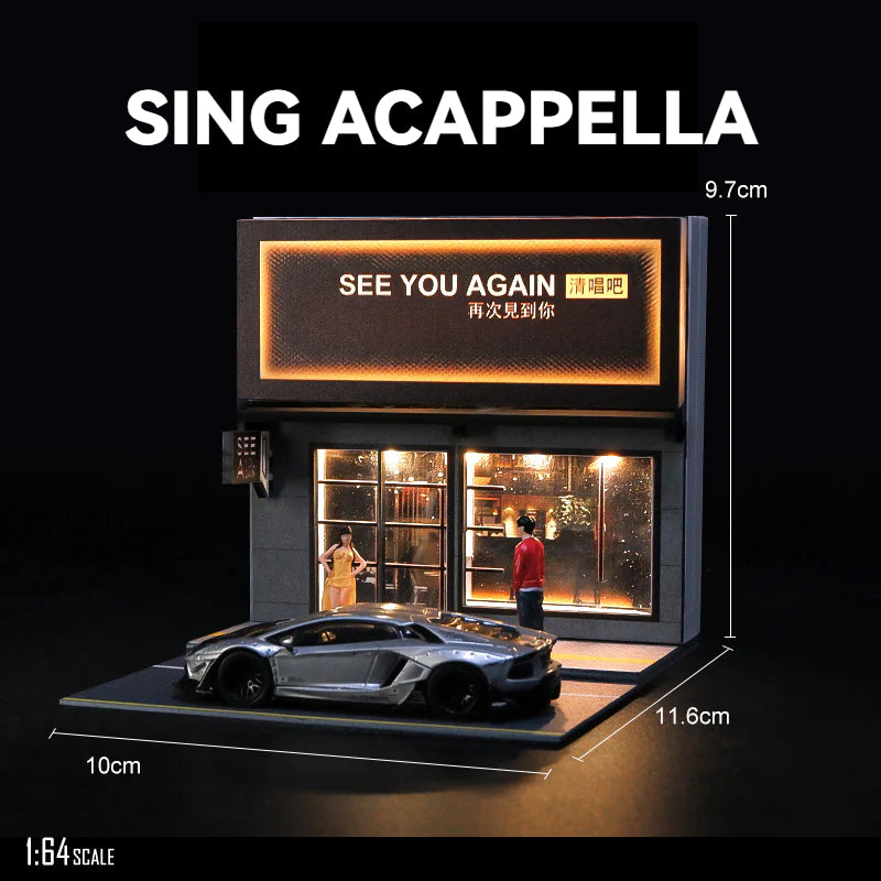 1:64 miniature scene model street scene photography props ornament three-dimensional assembly DIY