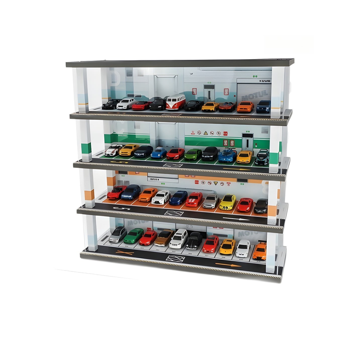 Assembled 1:64 Mini Parking Model WITH LED LIGHT