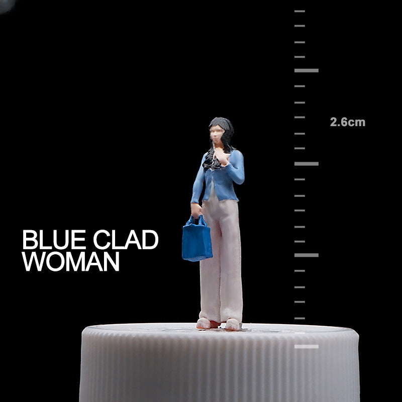 1/64 Simulation miniature resin doll model color mini villain three-dimensional collection sand table micro-shot ornament