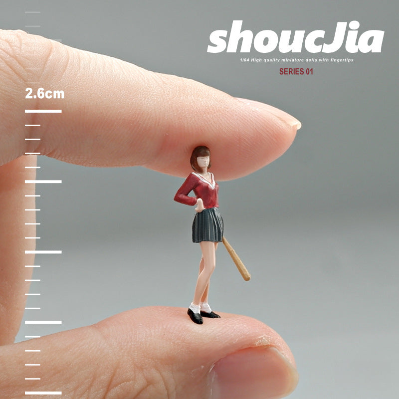 1/64 Simulation miniature resin doll model color mini villain three-dimensional collection sand table micro-shot ornament