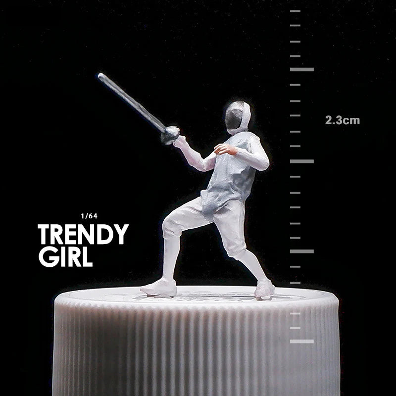 Microscopic color doll miniature doll figure model 1:64 micro-shot villain resin food game three-dimensional shooting prop