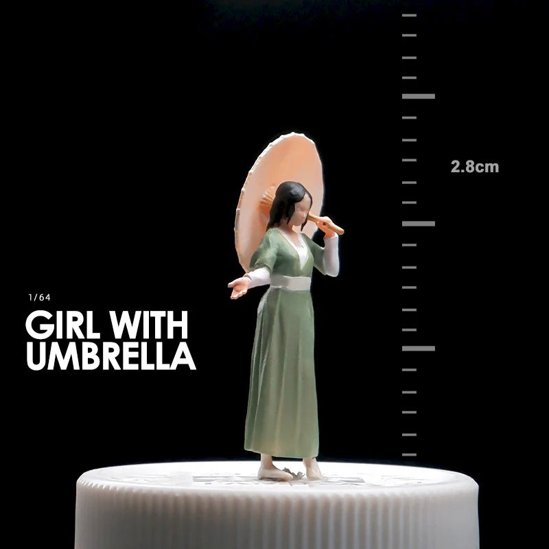 Microscopic color doll miniature doll figure model 1:64 micro-shot villain resin food game three-dimensional shooting prop