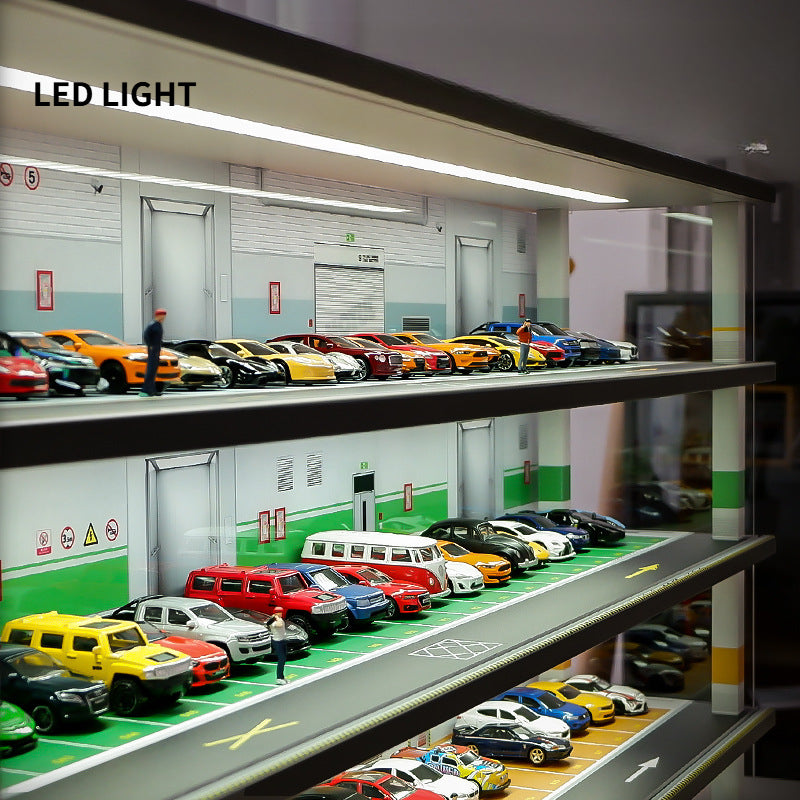 Assembled 1:64 Mini Parking Model WITH LED LIGHT