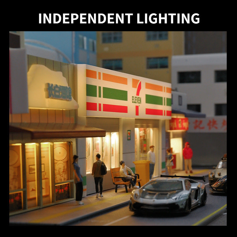 1:64 miniature scene model street scene photography props ornament three-dimensional assembly DIY
