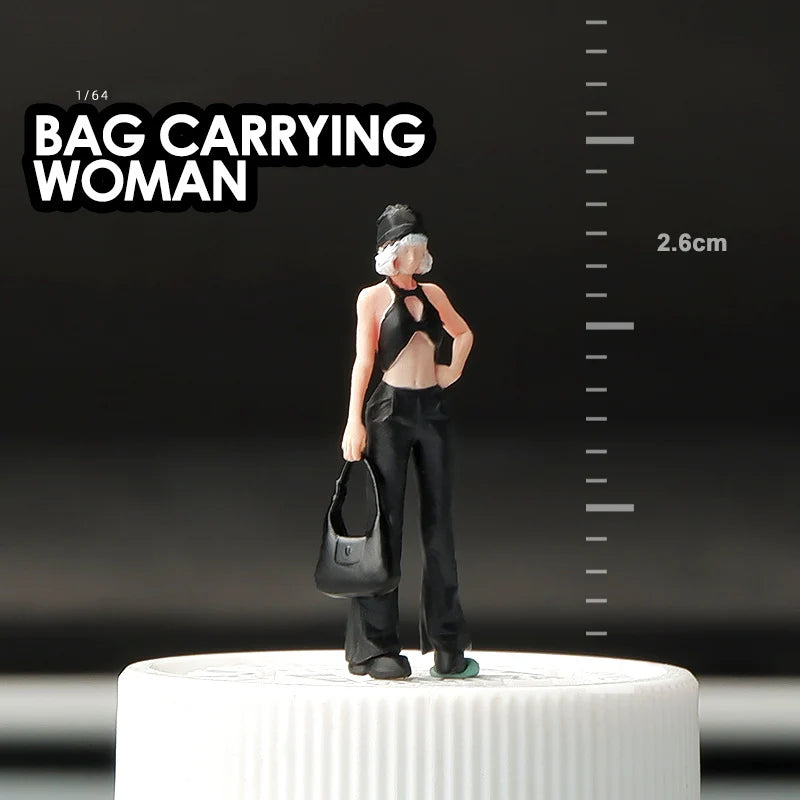 Microscopic color doll miniature doll figure model 1:64 micro-shot villain resin food game three-dimensional shooting prop