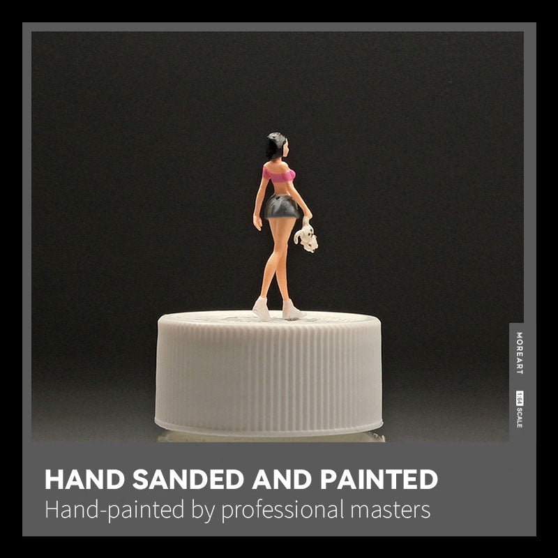 1:64 Girl doll model simulation miniature doll model scene build sand table decorative character ornament