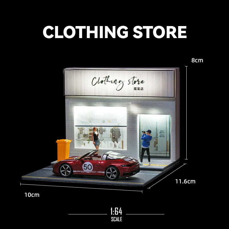 1:64 miniature scene model street scene photography props ornament three-dimensional assembly DIY