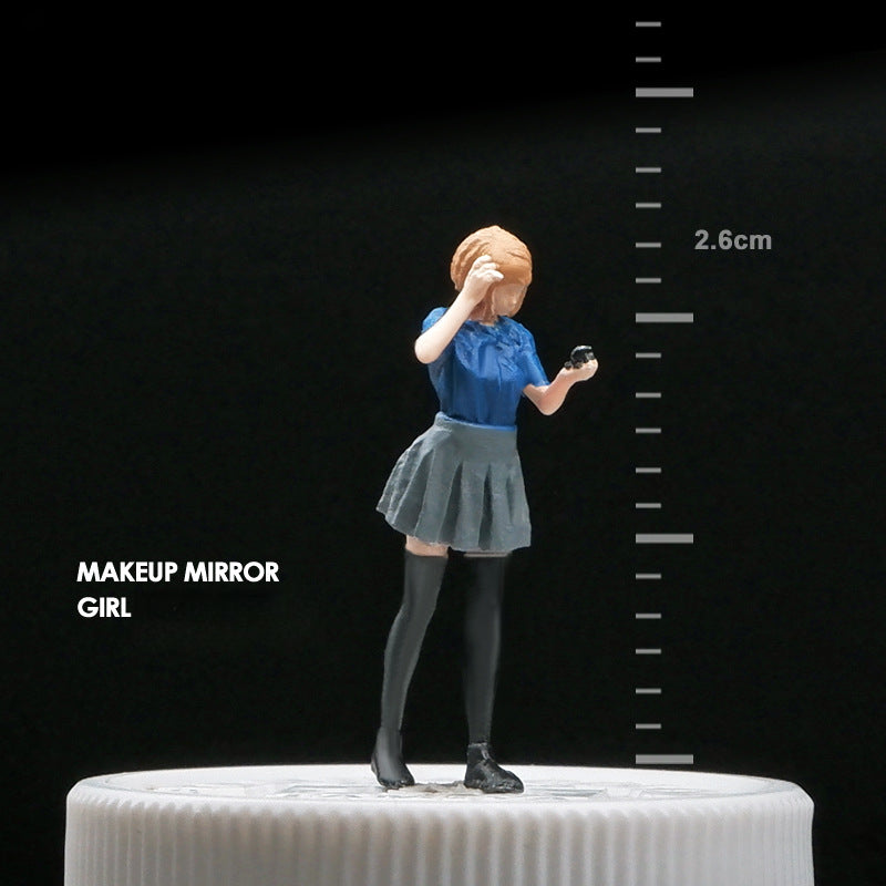 1/64 Simulation miniature resin doll model color mini villain three-dimensional collection sand table micro-shot ornament