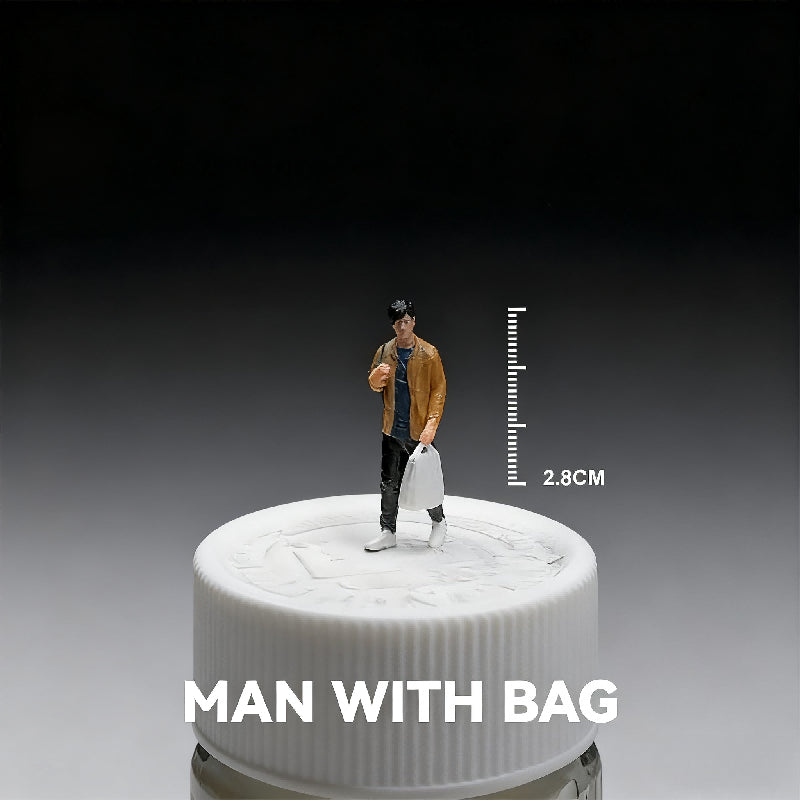 1:64 Man With Bag丨Figure Model Series丨Exquisite Miniature Male Model