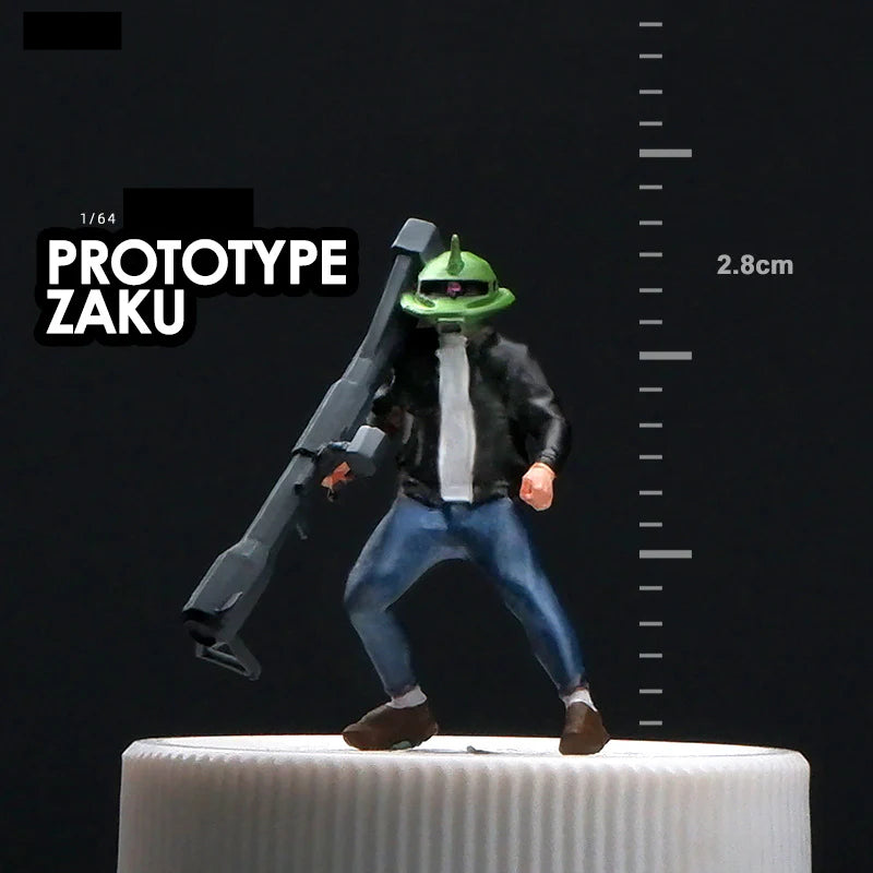 Microscopic color doll miniature doll figure model 1:64 micro-shot villain resin food game three-dimensional shooting prop