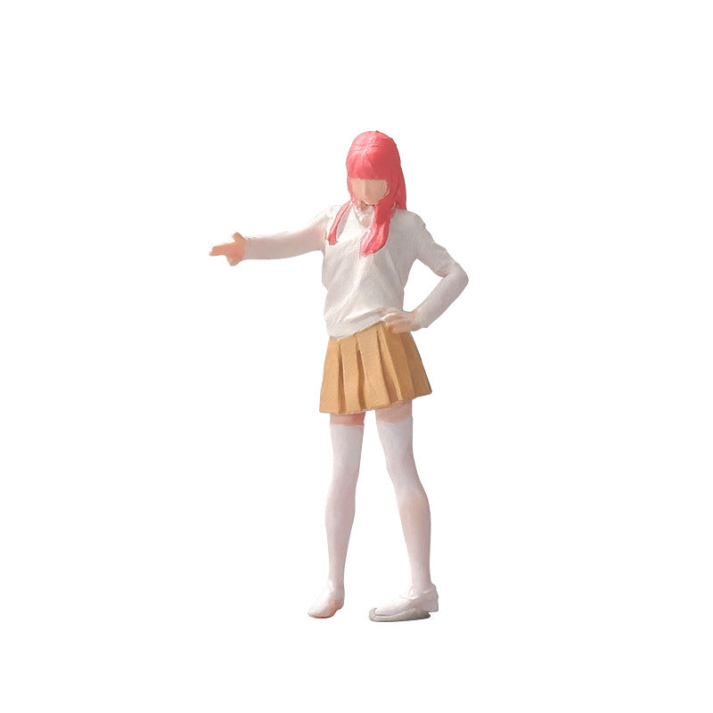 1/64 Simulation miniature resin doll model color mini villain three-dimensional collection sand table micro-shot ornament