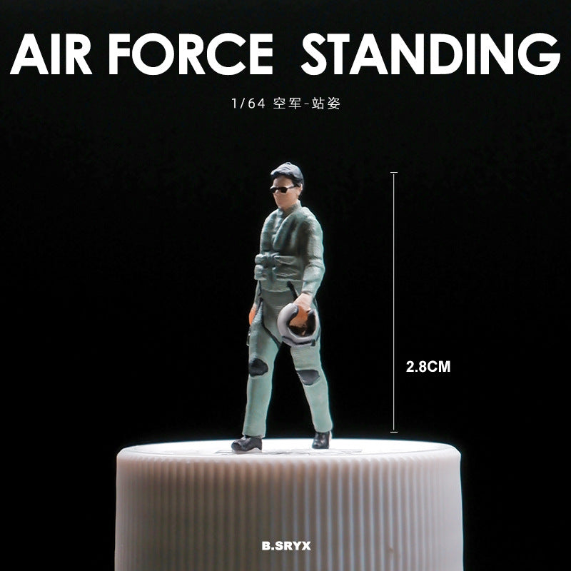 Microscopic color doll miniature doll figure model 1:64 micro-shot villain resin food game three-dimensional shooting prop