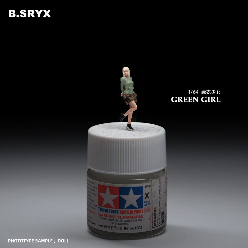 1/64 miniature doll model resin villain car model scene macro photography shooting scene figure