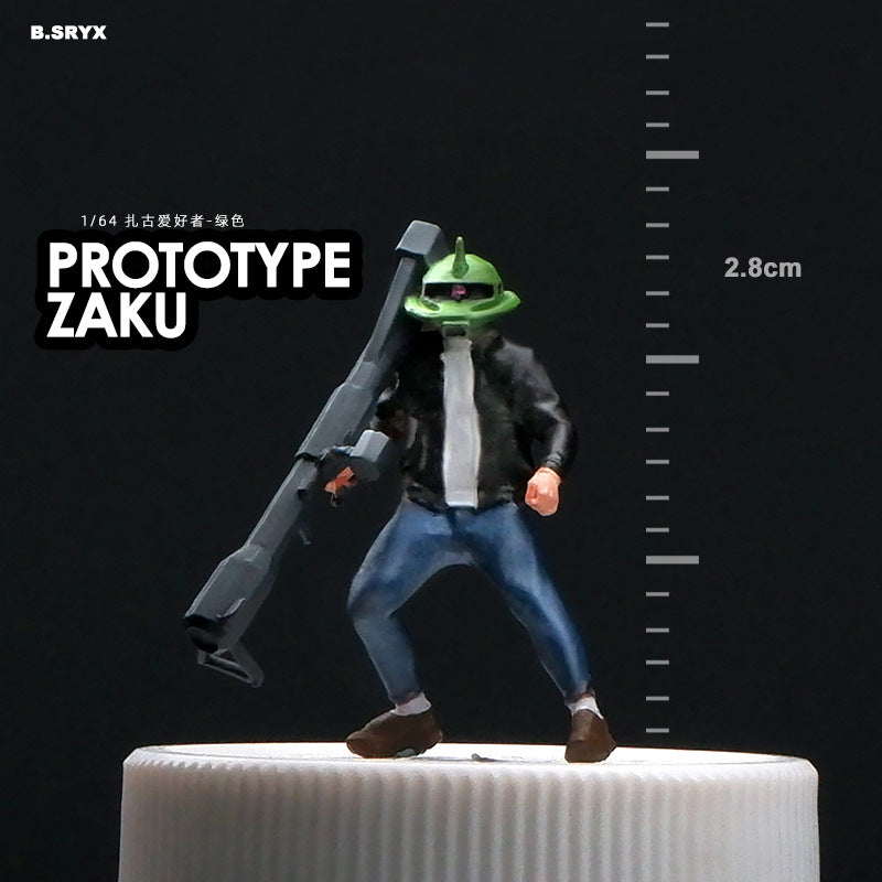 Microscopic color doll miniature doll figure model 1:64 micro-shot villain resin food game three-dimensional shooting prop