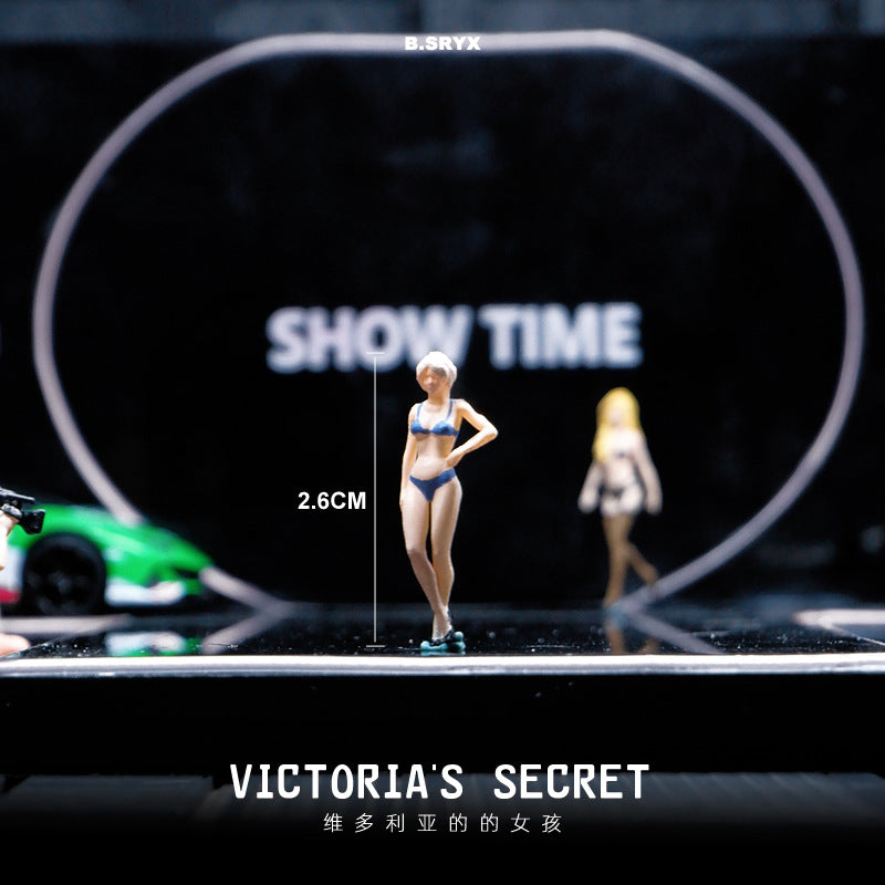 1/64 miniature doll model resin villain car model scene macro photography shooting scene figure