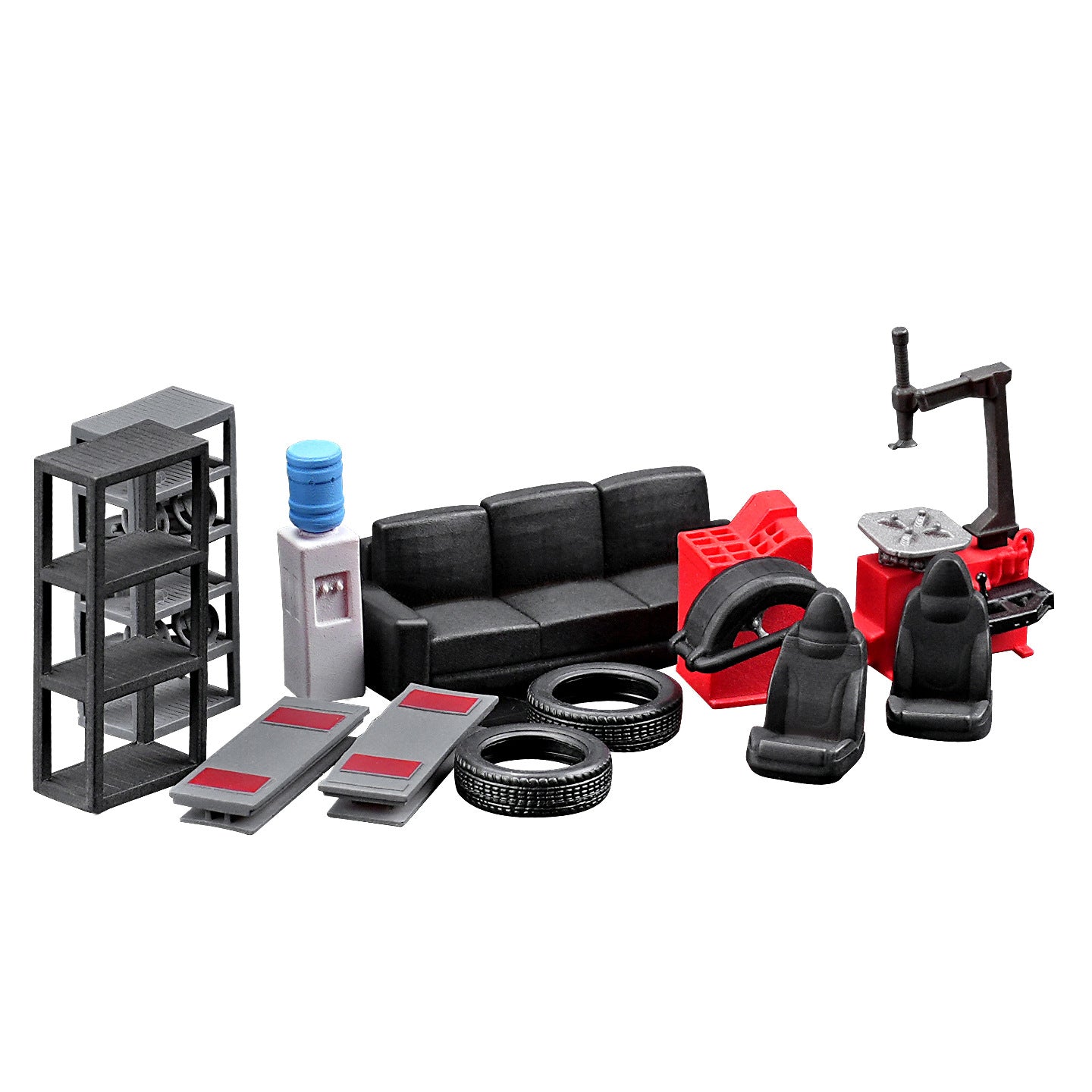 1:64 Simulation car maintenance tool set model resin color finished product DIY decorative three-dimensional accessories mini