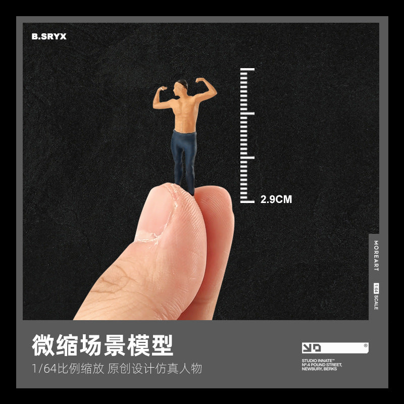 1/64 miniature doll model resin villain car model scene macro photography shooting scene figure