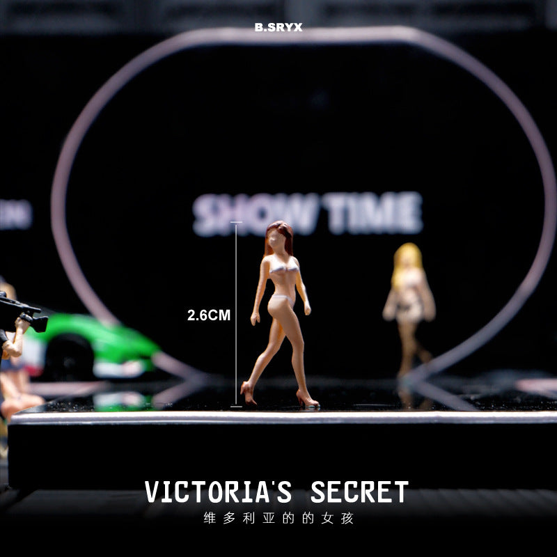 1/64 miniature doll model resin villain car model scene macro photography shooting scene figure