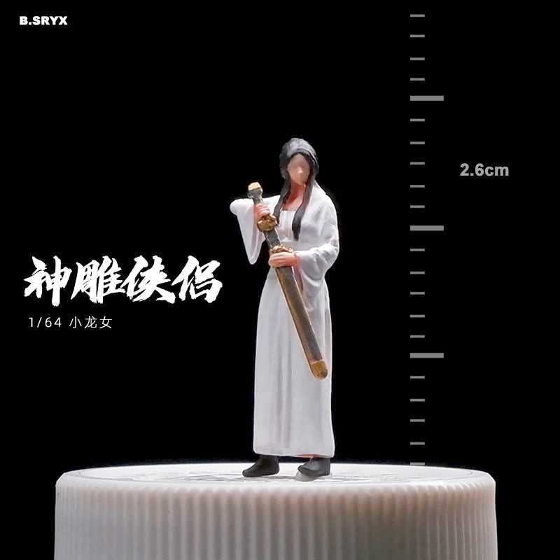 Microscopic color doll miniature doll figure model 1:64 micro-shot villain resin food game three-dimensional shooting prop