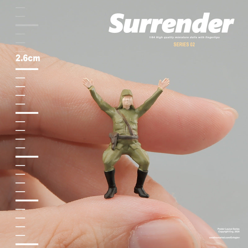 1/64 Simulation miniature resin doll model color mini villain three-dimensional collection sand table micro-shot ornament