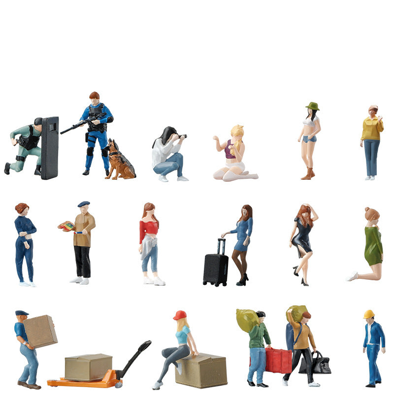 1/64 Simulation doll model miniature toy figure mini villain scene ornament prop sand table matching characters