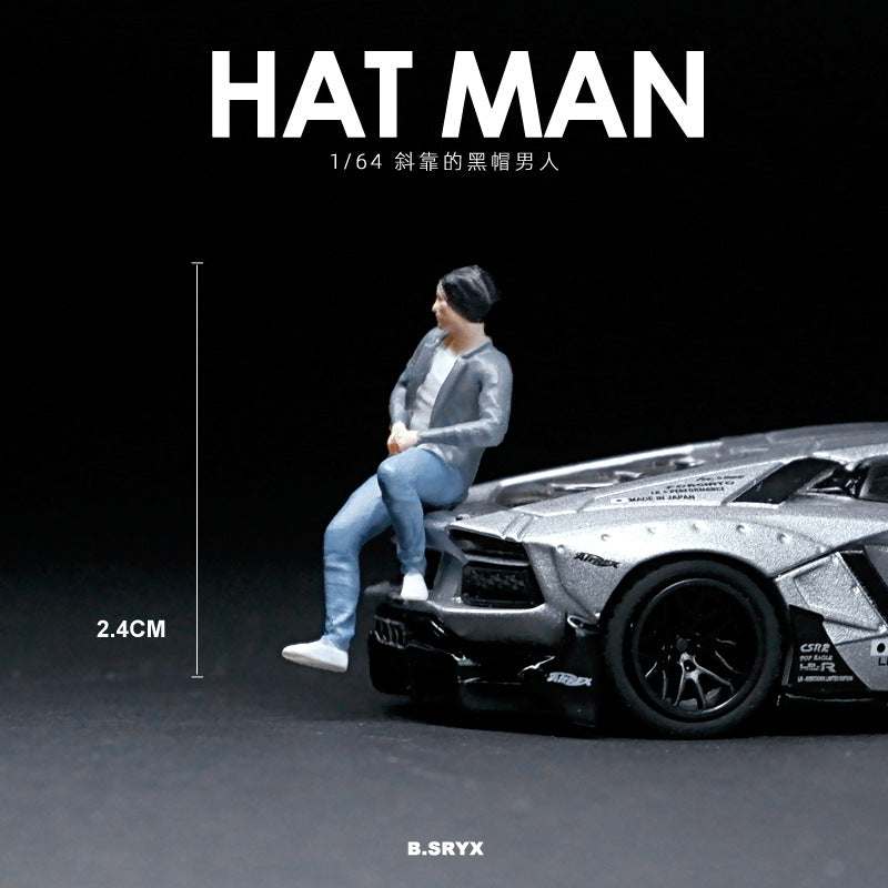 1/64 miniature doll model resin villain car model scene macro photography shooting scene figure