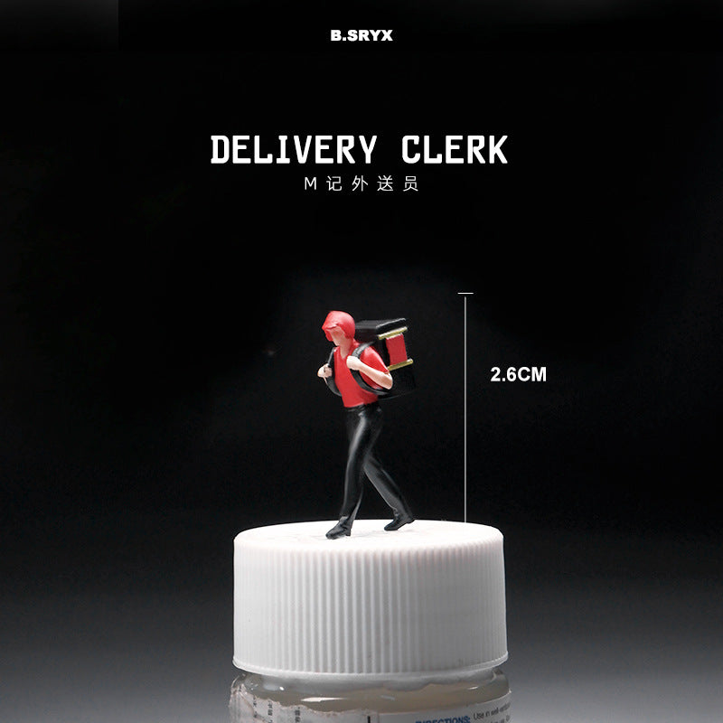 1/64 miniature doll model resin villain car model scene macro photography shooting scene figure