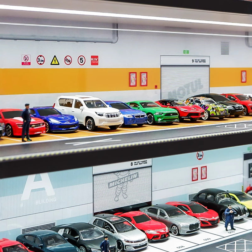 Assembled 1:64 Mini Parking Model WITH LED LIGHT