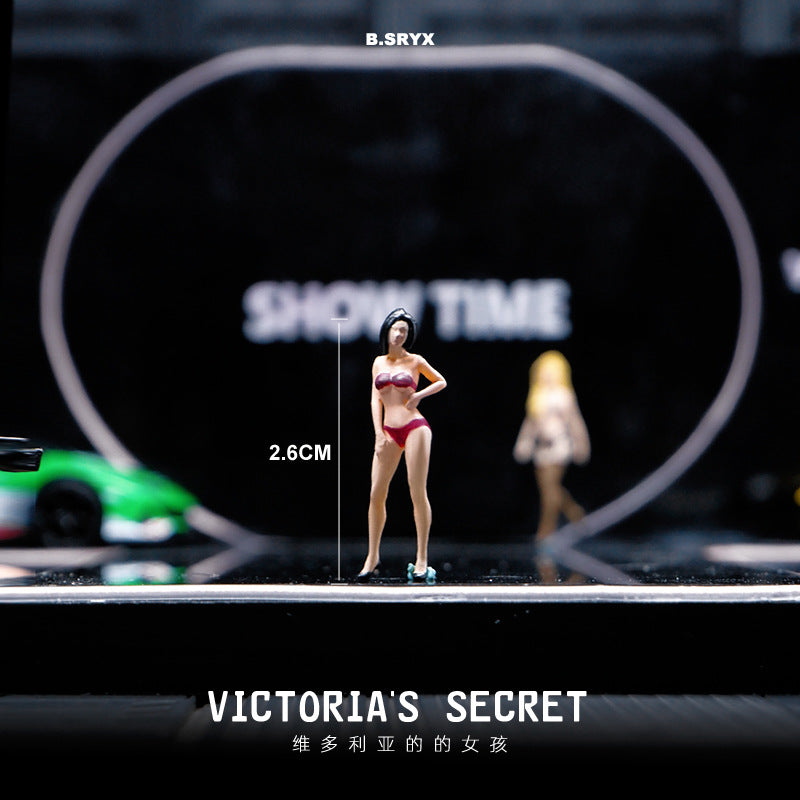 1/64 miniature doll model resin villain car model scene macro photography shooting scene figure