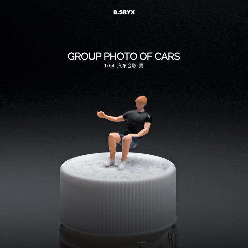 1/64 miniature doll model resin villain car model scene macro photography shooting scene figure