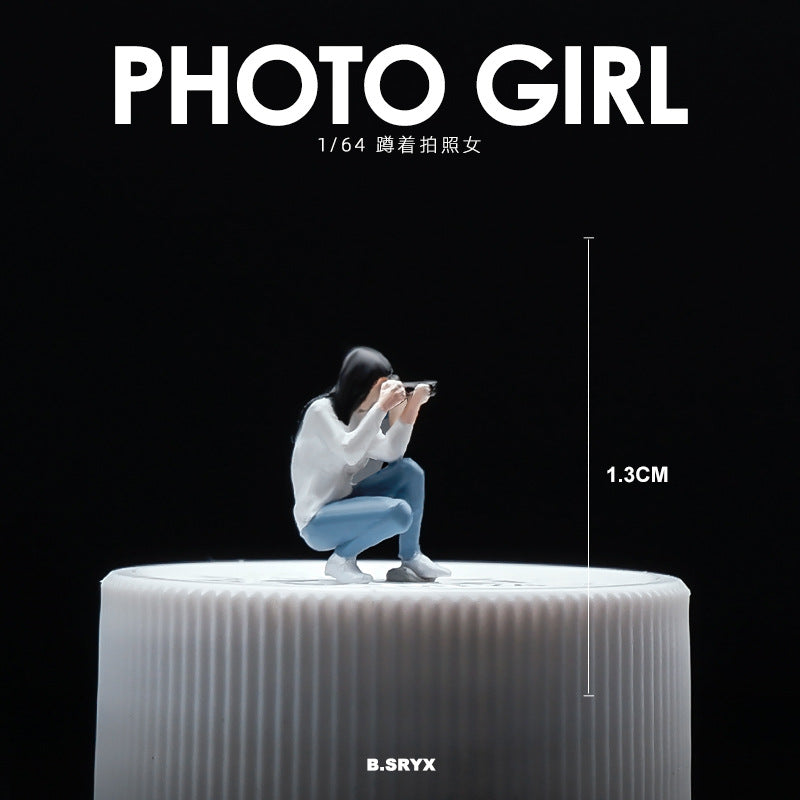 1/64 miniature doll model resin villain car model scene macro photography shooting scene figure