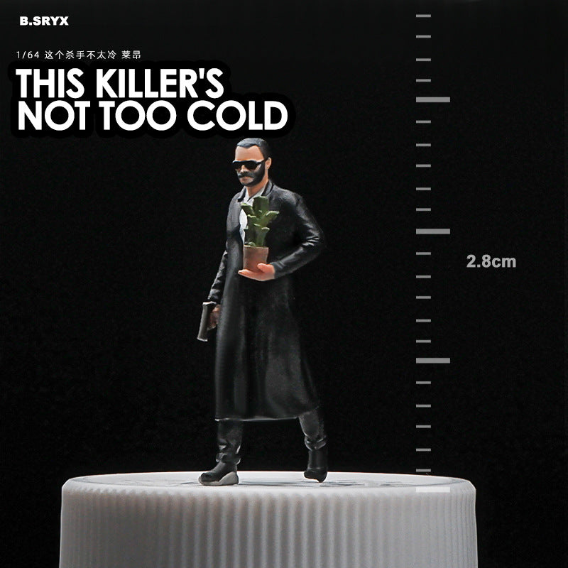 Microscopic color doll miniature doll figure model 1:64 micro-shot villain resin food game three-dimensional shooting prop