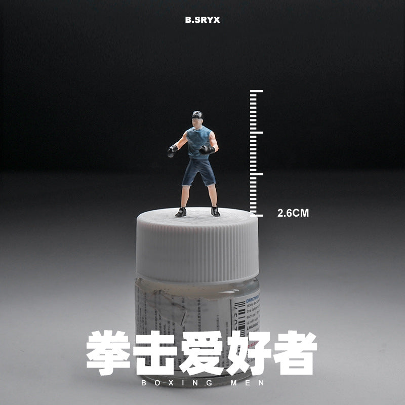 1/64 miniature doll model resin villain car model scene macro photography shooting scene figure