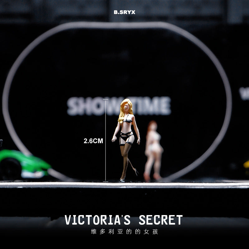 1/64 miniature doll model resin villain car model scene macro photography shooting scene figure