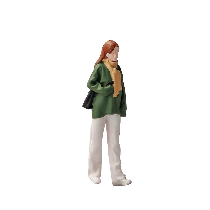1:64 Trend scarf girl miniature doll