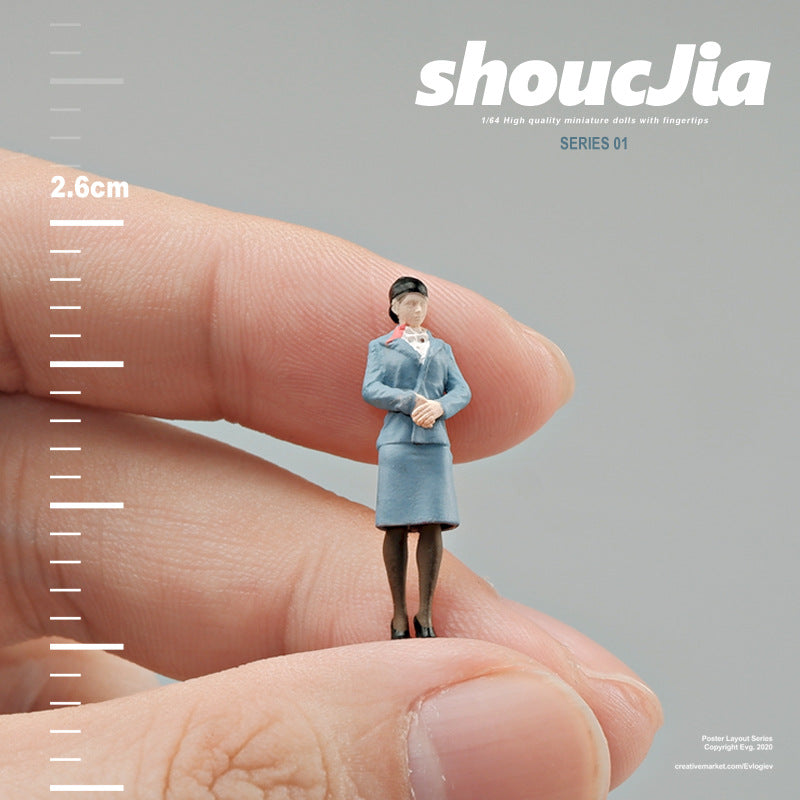 1/64 Simulation miniature resin doll model color mini villain three-dimensional collection sand table micro-shot ornament