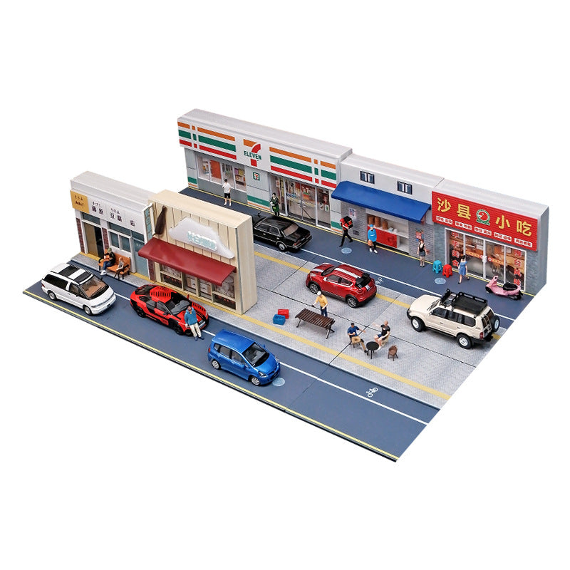 1:64 miniature scene model street scene photography props ornament three-dimensional assembly DIY