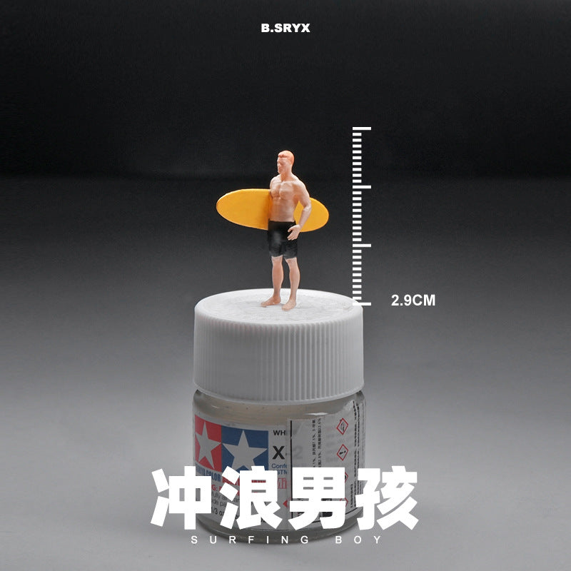 1/64 miniature doll model resin villain car model scene macro photography shooting scene figure