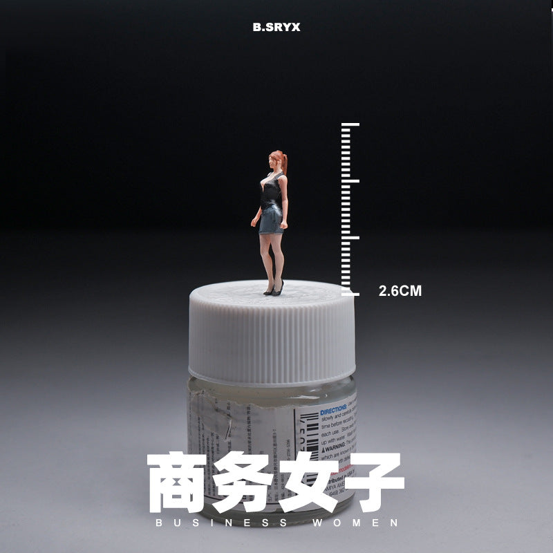 1/64 miniature doll model resin villain car model scene macro photography shooting scene figure