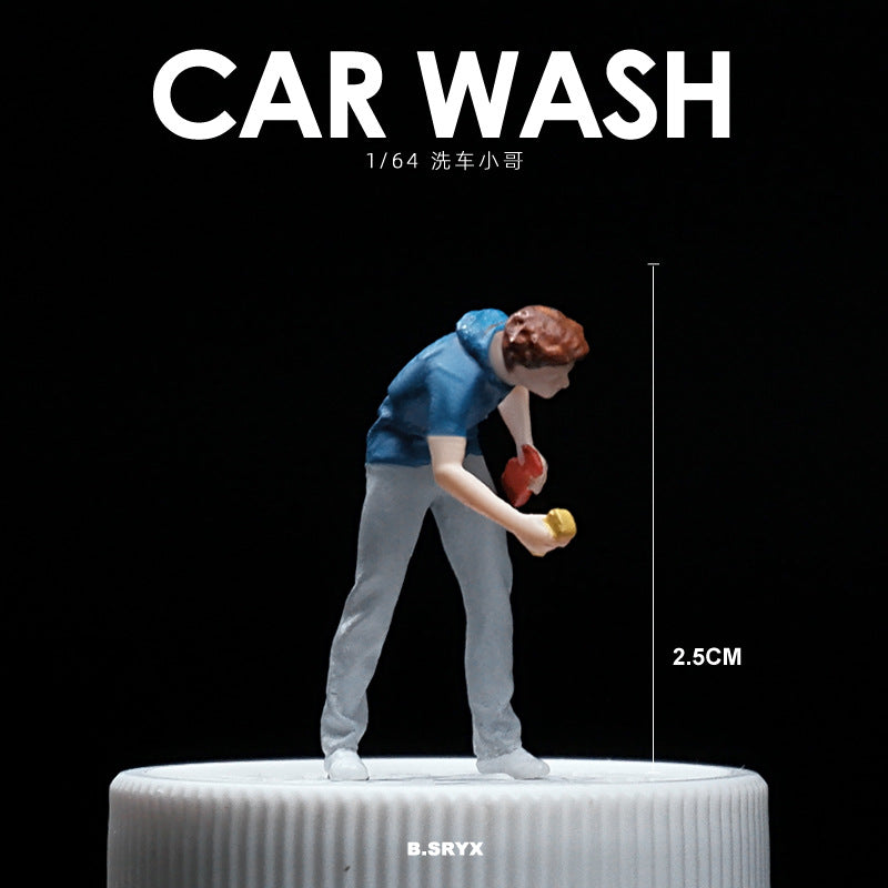 1/64 miniature doll model resin villain car model scene macro photography shooting scene figure