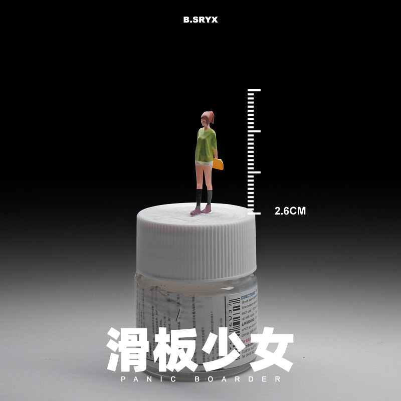 1/64 miniature doll model resin villain car model scene macro photography shooting scene figure