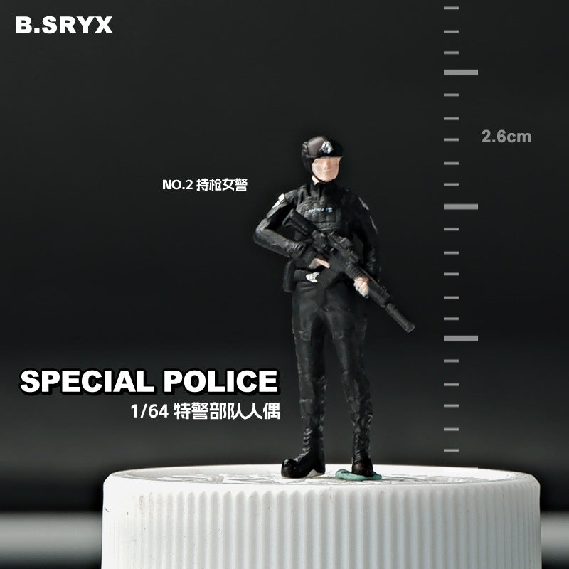 1/64 miniature doll model resin villain car model scene macro photography shooting scene figure