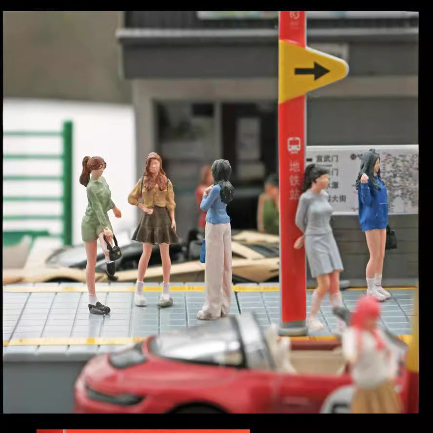 1/64 Simulation miniature resin doll model color mini villain three-dimensional collection sand table micro-shot ornament